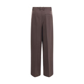 P.A.R.O.S.H. Brown Fleece Wool Dress Pants